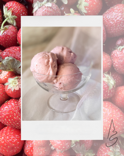 albertīnes zemeņu saldējums